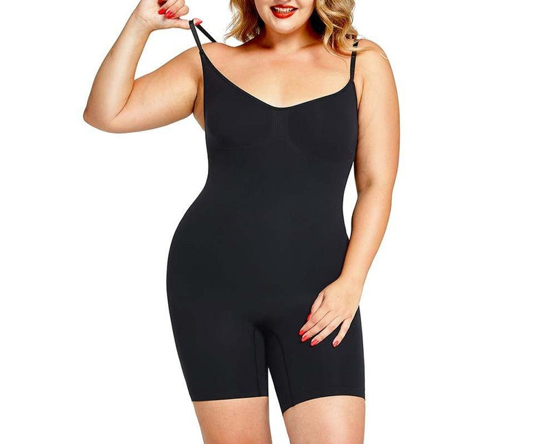 Black Queen Size Open Gusset Body Shaper Lose Weight